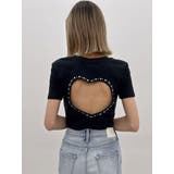 BACK OPEN bijou heartトップス | GYDA | 詳細画像3