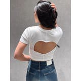 オフホワイト | BACK OPEN bijou heartトップス | GYDA