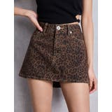 ブラウン | leopard patternスカートライクショートパンツ | GYDA
