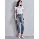 ハイウエストVintage Edge ダメージストレートデニムパンツ | GYDA | 詳細画像9 