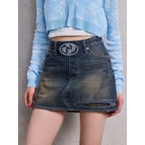 インディゴ | GD MOLDスカートライクデニムショートパンツ | GYDA