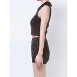 ハーフZIPノースリブリーチポロニットトップス | GYDA | 詳細画像22 