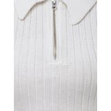 ハーフZIPノースリブリーチポロニットトップス | GYDA | 詳細画像29 