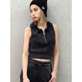 ハーフZIPノースリブリーチポロニットトップス | GYDA | 詳細画像3 