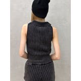 ハーフZIPノースリブリーチポロニットトップス | GYDA | 詳細画像4 