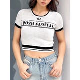 オフホワイト | GD POSH FADITALハーフスリーブニットトップス | GYDA