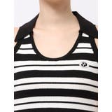 ボーダーノースリPOLOニットトップス | GYDA | 詳細画像18 