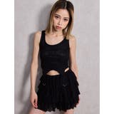 Mix material コルセットデザイントップス | GYDA | 詳細画像12 