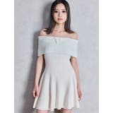 ラメオフショルリボンハーフスリーブニットワンピース | GYDA | 詳細画像2 