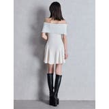 ラメオフショルリボンハーフスリーブニットワンピース | GYDA | 詳細画像5 