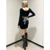 レオパードバックリボンテレコミニワンピース | GYDA | 詳細画像12