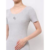 GGプレートハーフスリーブLONGニットワンピース | GYDA | 詳細画像13 