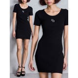 GGプレートハーフスリーブニットワンピース | GYDA | 詳細画像1