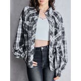 processing checkered print looseシャツ | GYDA | 詳細画像1