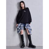 processing checkered print looseシャツ | GYDA | 詳細画像13
