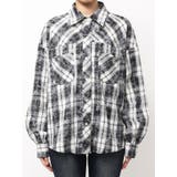 processing checkered print looseシャツ | GYDA | 詳細画像15