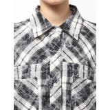 processing checkered print looseシャツ | GYDA | 詳細画像18