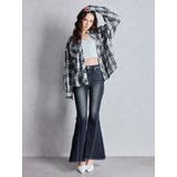 processing checkered print looseシャツ | GYDA | 詳細画像3