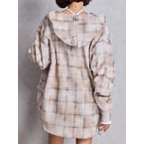 ベージュ | GG drawstringフードチェックシャツ | GYDA