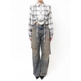 ドロストショートGRUNGEチェックシャツ | GYDA | 詳細画像24 