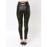 ハイウエストBACKクロスフェイクレザーパンツ | GYDA | 詳細画像15 