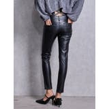 ハイウエストBACKクロスフェイクレザーパンツ | GYDA | 詳細画像3 