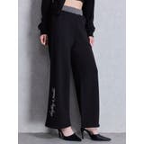 ブラック | G embroidery GLITTERパンツ | GYDA