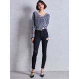 ミドルウエストSIDE RIPPEDカラースキニーパンツ | GYDA | 詳細画像4 