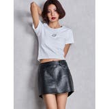 フェイクレザースカートライクショートパンツ | GYDA | 詳細画像3 