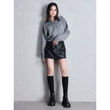 ハイウエストフェイクレザースカートライクショートパンツ | GYDA | 詳細画像7