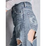 ハイウエスト tear up damageストレートワイドデニムパンツ | GYDA | 詳細画像19