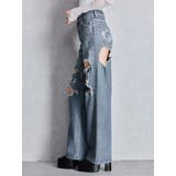 ハイウエスト tear up damageストレートワイドデニムパンツ | GYDA | 詳細画像21