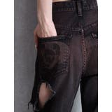 ハイウエスト tear up damageストレートワイドデニムパンツ | GYDA | 詳細画像23