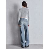 ハイウエスト tear up damageストレートワイドデニムパンツ | GYDA | 詳細画像6