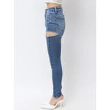 ミドルウエストSIDE CUT INNER DAMAGEスキニーデニムパンツ | GYDA | 詳細画像15 