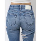 ミドルウエストSIDE CUT INNER DAMAGEスキニーデニムパンツ | GYDA | 詳細画像17 