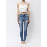 ミドルウエストSIDE CUT INNER DAMAGEスキニーデニムパンツ | GYDA | 詳細画像22 