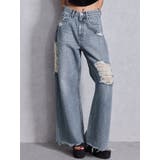 ブルー | ハイウエストSIDE straight line | GYDA