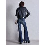 ハイウエスト strap cargo designフレアデニムパンツ | GYDA | 詳細画像8