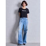 ハイウエストGG Stitch Barrel Leg ダメージデニムパンツ | GYDA | 詳細画像10