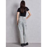 ハイウエストGG Stitch Barrel Leg ダメージデニムパンツ | GYDA | 詳細画像21