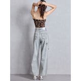 ハイウエストGG Stitch Barrel Leg ダメージデニムパンツ | GYDA | 詳細画像25