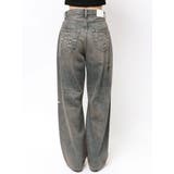 ハイウエストGG Stitch Barrel Leg ダメージデニムパンツ | GYDA | 詳細画像40