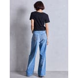 ハイウエストGG Stitch Barrel Leg ダメージデニムパンツ | GYDA | 詳細画像7