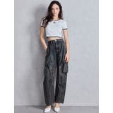 ハイウエスト Urban Utility Wash Cargoデニムパンツ | GYDA | 詳細画像9