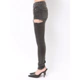 ミドルウエストSIDE RIPPEDスキニーデニムパンツ | GYDA | 詳細画像26