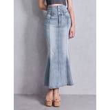 GYDA（ジェイダ） | ハイウエストBACKクロスマーメイドデニムスカート