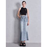 ハイウエストBACKクロスマーメイドデニムスカート | GYDA | 詳細画像4 