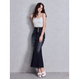 ハイウエストBACKクロスマーメイドデニムスカート | GYDA | 詳細画像6 