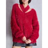 ボルドー | 2WAYシャギーチョーカーニットトップス | GYDA